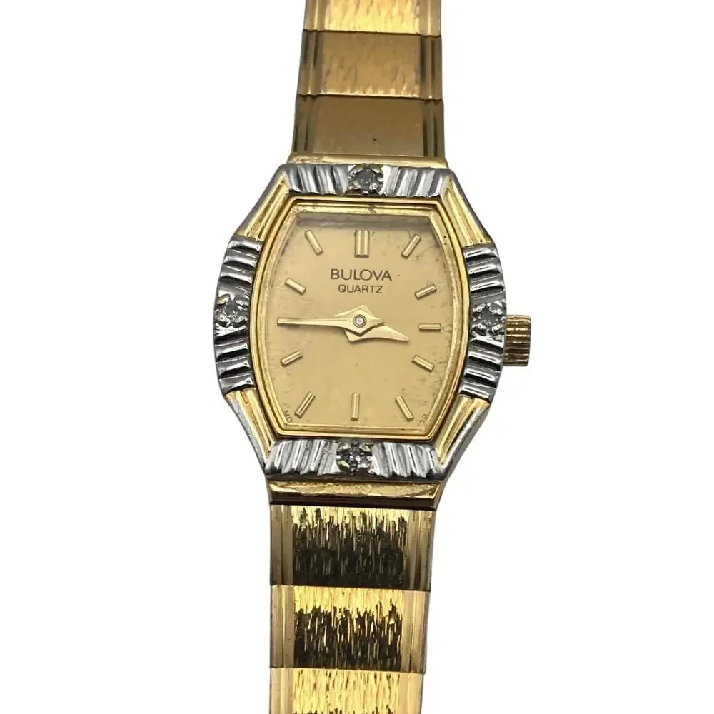 VTG Bulova Women's Petite Cocktail Dress Watch 17mm - Fresh Battery-Wrist 6-6.25